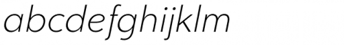 Clarika Grotesque ExtraLight Italic Font LOWERCASE