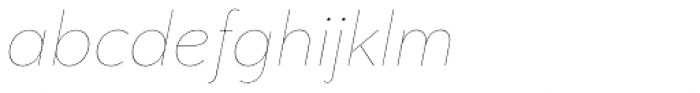 Clarika Grotesque UltraThin Italic Font LOWERCASE
