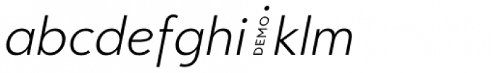 Clarika Pro Geometric DEMO Light Italic Font LOWERCASE