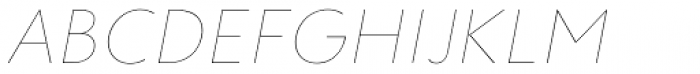 Clarika Pro Geometric Hairline Italic Font UPPERCASE