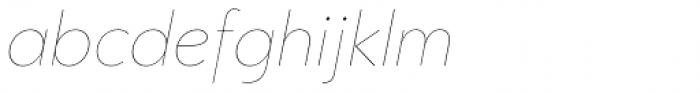 Clarika Pro Geometric Hairline Italic Font LOWERCASE