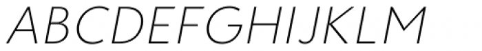 Clarika Pro Geometric Thin Italic Font UPPERCASE