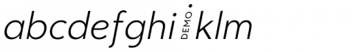 Clarika Pro Grotesque DEMO Light Italic Font LOWERCASE