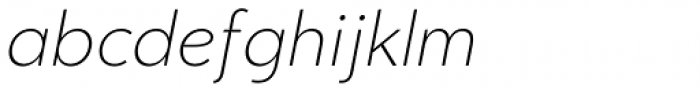 Clarika Pro Grotesque Thin Italic Font LOWERCASE