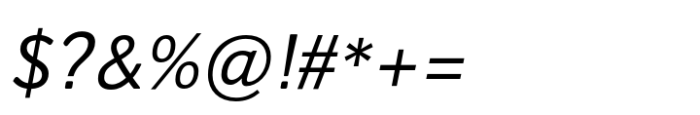 Clarina Sans Italic Font OTHER CHARS