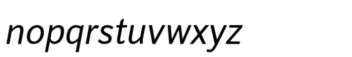 Clarina Sans Italic Font LOWERCASE