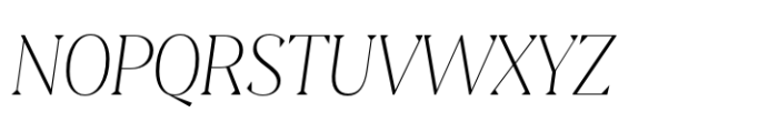 Clarinette Display Ultra Light Italic Font UPPERCASE
