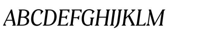 Clarinette Medium Italic Font UPPERCASE
