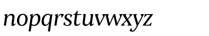 Clarinette Medium Italic Font LOWERCASE