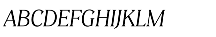 Clarinette Regular Italic Font UPPERCASE