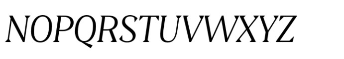 Clarinette Regular Italic Font UPPERCASE