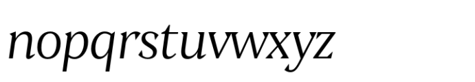 Clarinette Regular Italic Font LOWERCASE
