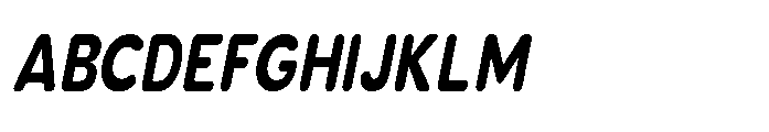 Clario Black Condensed Italic Font UPPERCASE