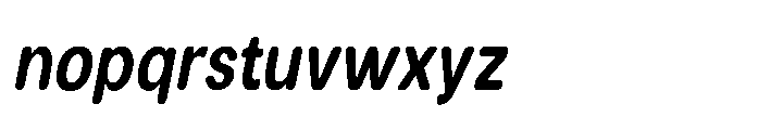 Clario Black Condensed Italic Font LOWERCASE