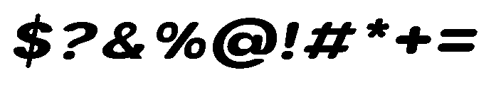 Clario Black Expanded Italic Font OTHER CHARS