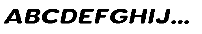 Clario Black Expanded Italic Font UPPERCASE