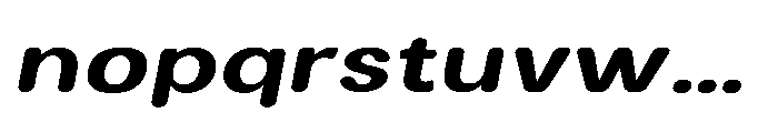 Clario Black Expanded Italic Font LOWERCASE