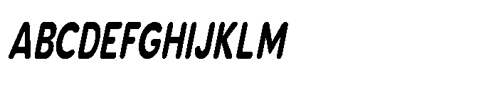 Clario Black Extra Condensed Italic Font UPPERCASE