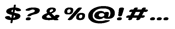 Clario Black Extra Expanded Italic Font OTHER CHARS