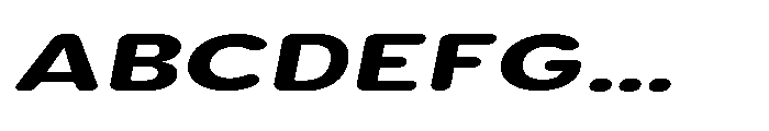 Clario Black Extra Expanded Italic Font UPPERCASE