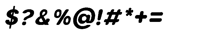 Clario Black Italic Font OTHER CHARS