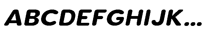 Clario Black Semi Expanded Italic Font UPPERCASE