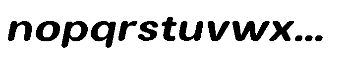 Clario Black Semi Expanded Italic Font LOWERCASE