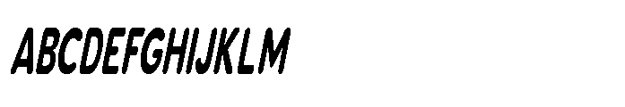 Clario Black Ultra Condensed Italic Font UPPERCASE