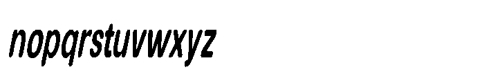 Clario Black Ultra Condensed Italic Font LOWERCASE