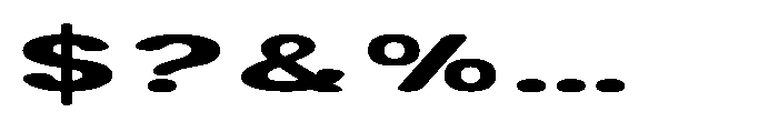 Clario Black Ultra Expanded Font OTHER CHARS
