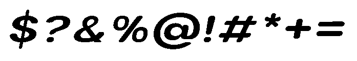 Clario Bold Expanded Italic Font OTHER CHARS
