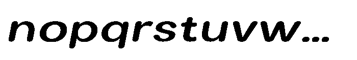 Clario Bold Expanded Italic Font LOWERCASE