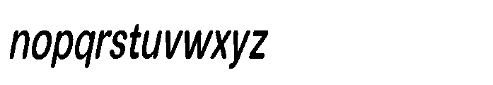 Clario Bold Extra Condensed Italic Font LOWERCASE