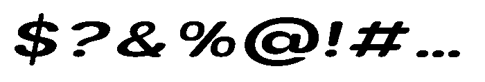 Clario Bold Extra Expanded Italic Font OTHER CHARS