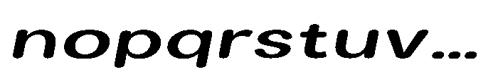 Clario Bold Extra Expanded Italic Font LOWERCASE