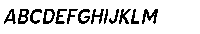 Clario Bold Semi Condensed Italic Font UPPERCASE