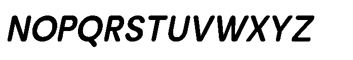 Clario Bold Semi Condensed Italic Font UPPERCASE