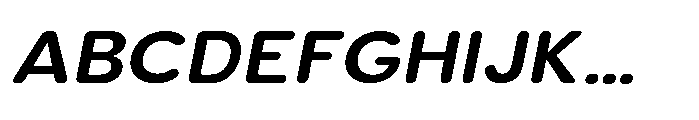 Clario Bold Semi Expanded Italic Font UPPERCASE