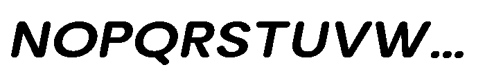 Clario Bold Semi Expanded Italic Font UPPERCASE