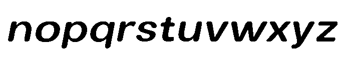 Clario Bold Semi Expanded Italic Font LOWERCASE