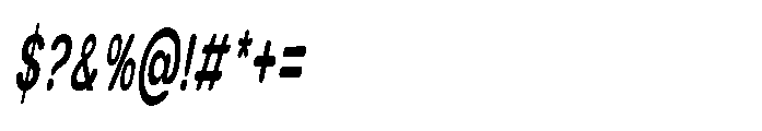 Clario Bold Ultra Condensed Italic Font OTHER CHARS