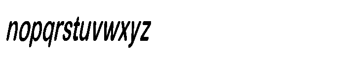 Clario Bold Ultra Condensed Italic Font LOWERCASE