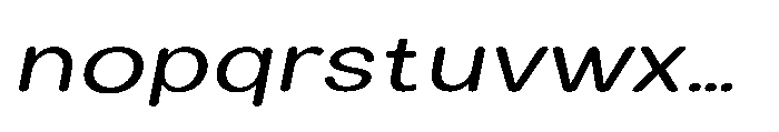 Clario Expanded Italic Font LOWERCASE