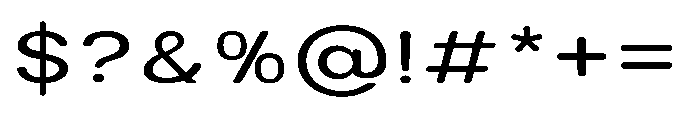 Clario Expanded Font OTHER CHARS