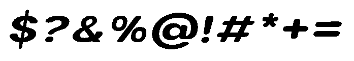 Clario Extra Bold Expanded Italic Font OTHER CHARS