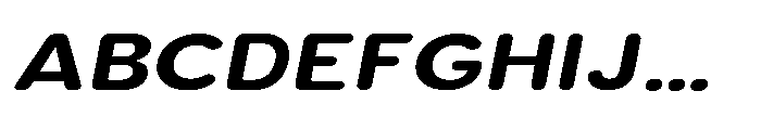 Clario Extra Bold Expanded Italic Font UPPERCASE