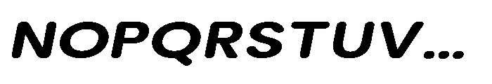 Clario Extra Bold Expanded Italic Font UPPERCASE