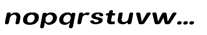 Clario Extra Bold Expanded Italic Font LOWERCASE