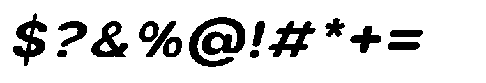 Clario Extra Bold Semi Expanded Italic Font OTHER CHARS