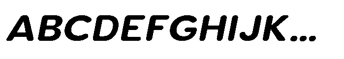 Clario Extra Bold Semi Expanded Italic Font UPPERCASE